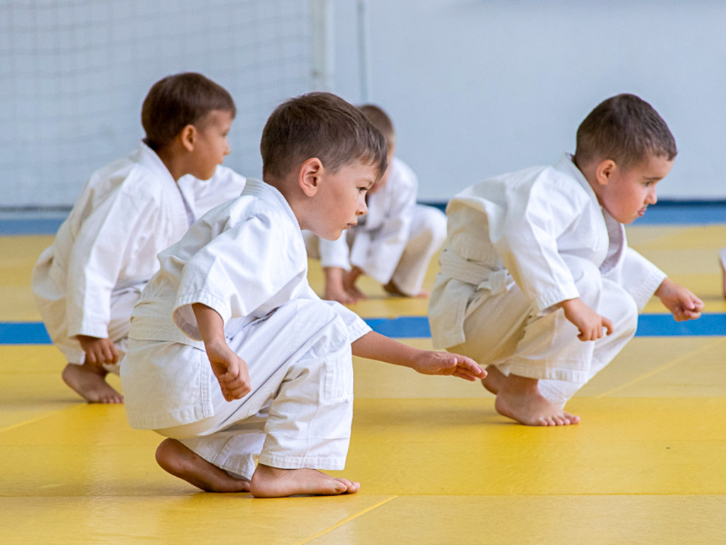 Занятия в детской секции дзюдо